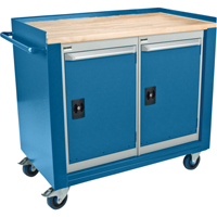 Industrial Duty Mobile Service Workbenches, Wood Surface Ontario Packaging