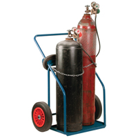 Gas Cylinder Carts, Rubber Wheels, 13" W x 25" L Base, 1000 lbs. Ontario Packaging