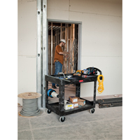 Heavy Duty Utility Cart - 4500-88, 2 Tiers, 17-1/8" x 33-1/4" x 39", 500 lbs. Capacity Ontario Packaging