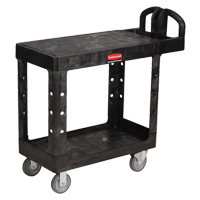 Flat Shelf Heavy Duty Utility Cart - 4505-00, 2 Tiers, 17-1/4" x 38-1/10" x 38-1/2", 500 lbs. Capacity ML456 | Ontario Packaging