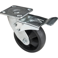 Hi-Temp Caster, Swivel with Brake, 6" (152.4 mm), Nylon, 880 lbs. (399 kg.) Ontario Packaging