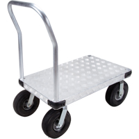 Chariots &agrave; plateforme en aluminium, 24" la x 36" lo, 1600 lb cap, Roues Pneumatique Ontario Packaging