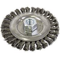 Standard Face Knot Wire Wheel Threaded, 5" Dia., 0.022" Fill, 5/8"-11 Arbor, Steel Ontario Packaging