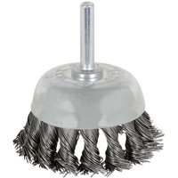 Brosse boisseau &agrave; fils nou&eacute;s torsad&eacute;s mont&eacute; sur mandrin 8046, 1-1/8" dia. Ontario Packaging