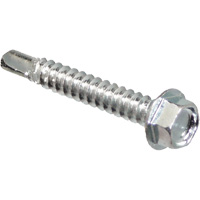 Self Drill Hex Washer, 1" x 10" L, Zinc Plated Ontario Packaging