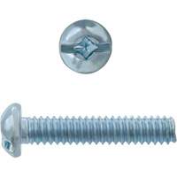 Round Square/Slot HD Machine Screws, #6 x 3" L, Zinc Plated Ontario Packaging