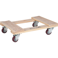 Socle roulant en bois dur, Roues en Polyur&eacute;thane, Capacit&eacute; de 900 lb, 18" la x 24" p x 7" h Ontario Packaging
