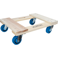Hardwood Dolly, Rubber Wheels, 1400 lbs. Capacity, 18" W x 30" D x 7" H MN216 | Ontario Packaging
