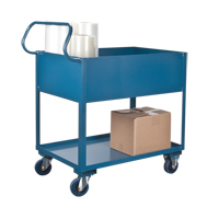 Chariots de service &agrave; bordure profonde, 2 Tiers, 24" la x 47" h x 36" p, Capacit&eacute; 1200 lb Ontario Packaging