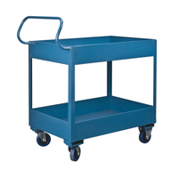 Chariots de service &agrave; bordure profonde, 2 Tiers, 24" la x 47" h x 36" p, Capacit&eacute; 1200 lb Ontario Packaging
