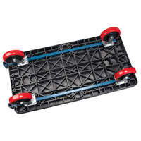Plastic Platform Truck, 48" L x 24" W, 2500 lbs. Cap., Polyurethane Wheels Ontario Packaging