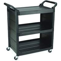 Bussing Cart with End Panels, 3 Tiers, 18-5/8" x 36-5/8" x 33-5/8", 150 lbs. Capacity Ontario Packaging
