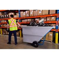 Chariot basculeur en acier, Poly&eacute;thyl&egrave;ne, 1,1 vg³, Capacit&eacute; de charge de 1250 lb Ontario Packaging