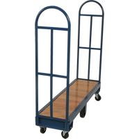 U-Boat - Wood Deck / Steel Frame , 60" L x 16" W, 1750 lbs. Capacity, Mold-on Rubber Casters MO128 | Ontario Packaging