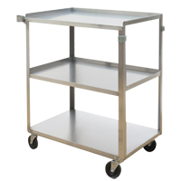 Shelf Carts, 3 Tiers, 17-5/8" W x 33" H x 27-1/8" D, 300 lbs. Capacity MO251 | Ontario Packaging