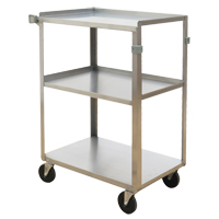 Shelf Carts, 3 Tiers, 15-3/4" W x 32" H x 24" D, 500 lbs. Capacity MO252 | Ontario Packaging