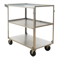 Chariots &agrave; tablette, 3 Tiers, 21" la x 37-1/4" h x 35-1/8" p, Capacit&eacute; 500 lb Ontario Packaging