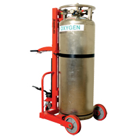Hydraulic Large Liquid Gas Cylinder Cart HLCC, Polyurethane Wheels, 20" W x 20" D Base, 1000 lbs. MO347 | Ontario Packaging