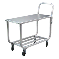 Aluminum Tubular Deck Cart, 700 lbs. Capacity, Aluminum, 19" W x 42" H x 46" D, Lip Down MO452 | Ontario Packaging