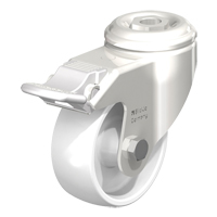 Impact-Resistant Nylon Caster, Swivel with Brake, 3-1/8" (79.5 mm) Dia., 265 lbs. (120 kg.) Capacity Ontario Packaging