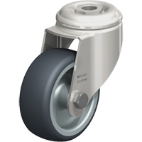 Stainless Steel Thermoplastic Elastomer Caster, Swivel, 3-1/8" (79.5 mm) Dia., 220 lbs. (100 kg.) Capacity Ontario Packaging