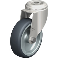 Stainless Steel Thermoplastic Elastomer Caster, Swivel, 4" (102 mm) Dia., 240 lbs. (108 kg.) Capacity Ontario Packaging
