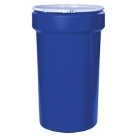Nestable Polyethylene Drum, 55 US gal (45 imp. gal.), Open Top, Blue MO764 | Ontario Packaging