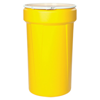 Nestable Polyethylene Drum, 55 US gal (45 imp. gal.), Open Top, Yellow MO765 | Ontario Packaging