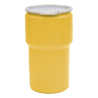Nestable Polyethylene Drum, 14 US gal (11.7 imp. gal.), Open Top, Yellow MO769 | Ontario Packaging