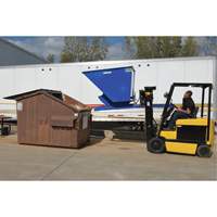 Conteneur autobasculeur, Acier, 3 vg³, Bleu Ontario Packaging