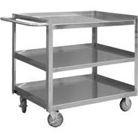 Industrial Grade Shelf Cart, 3 Tiers, 24-1/8" W x 35" H x 42" D, 1200 lbs. Capacity Ontario Packaging