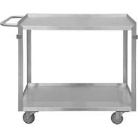 Chariot avec tablettes de calibre industriel, 2 Tiers, 22-1/2" la x 34" h x 42-7/16" p, Capacit&eacute; 600 lb Ontario Packaging