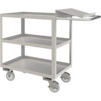 Industrial Grade Order Picking Cart, 39" H x 18-1/8" W x 45" D, 3 Shelves, 1200 lbs. Capacity Ontario Packaging