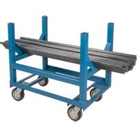 Pipe & Bar Cradle Truck, 24" L x 24" W x 34" H, 2500 lbs. Capacity, Polyurethane Wheels Ontario Packaging