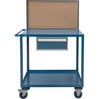 Mobile Service Cart, 2 Tiers, 24" W x 57" H x 40" D, 1200 lbs. Capacity Ontario Packaging