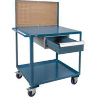 Mobile Service Cart, 2 Tiers, 24" W x 57" H x 40" D, 1200 lbs. Capacity Ontario Packaging