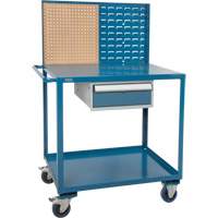 Mobile Service Cart, 2 Tiers, 24" W x 57" H x 40" D, 1200 lbs. Capacity Ontario Packaging