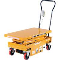 DC Powered Hydraulic Scissor Lift Elevating Cart, Steel, 39-3/4" L x 20-1/2" W, 1000 lbs. Capacity MP111 | Ontario Packaging