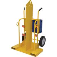 Welding Cylinder Torch Cart, Foam-Filled Wheels, 24" W x 19-1/2" L Base, 500 lbs. MP114 | Ontario Packaging