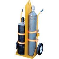 Welding Cylinder Torch Cart, Foam-Filled Wheels, 23-1/8" W x 22-13/16" L Base, 500 lbs. MP116 | Ontario Packaging