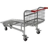 Nestable Wire Cart, Steel, 28-3/4" x 37-1/16" x 59-5/8", 275 lbs. Capacity MP135 | Ontario Packaging