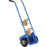 Magnetic Cylinder Hand Truck, Rubber Wheels, 12" W x 5" L Base, 350 lbs. MP137 | Ontario Packaging