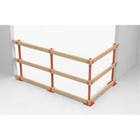 ProGuards Temporary Guard Rail Posts, 8" W x 39" H, Orange Ontario Packaging