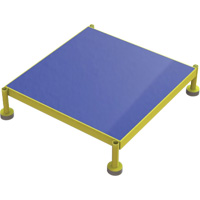 Adjustable Height One-Step Work Platform, 24" W x 24" D, 800 lbs. Capacity, All-Welded Ontario Packaging