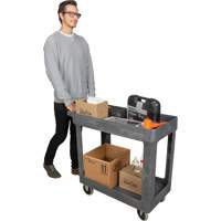 Chariot utilitaire pour l'entretien, 2 tiers, 16-1/2" x 32-1/2" x 34-1/2", Capacit&eacute; 550 lb Ontario Packaging