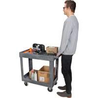 Chariot utilitaire pour l'entretien, 2 tiers, 16-1/2" x 32-1/2" x 34-1/2", Capacit&eacute; 550 lb Ontario Packaging