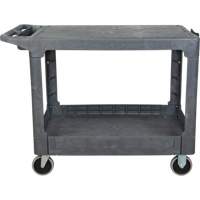 Flat-Shelf Utility Service Cart, 2 Tiers, 25-1/4" x 32-1/4" x 44", 550 lbs. Capacity Ontario Packaging