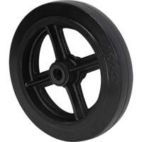 Mold-On Rubber Wheel, 10" (254 mm) Dia. x 2" (50.8 mm) W, 948 lbs. (430 kg) Capacity Ontario Packaging