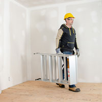 Poste de travail chevalet de sciage portatif, Cadre Aluminium, 12-1/4" p x 48" h Ontario Packaging