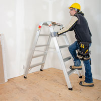 Poste de travail chevalet de sciage portatif, Cadre Aluminium, 12-1/4" p x 56" h Ontario Packaging